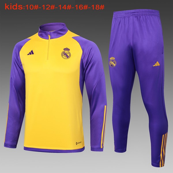 Ninos Sudadera De Training Real Madrid 2024 2025 Amarillo Purpura